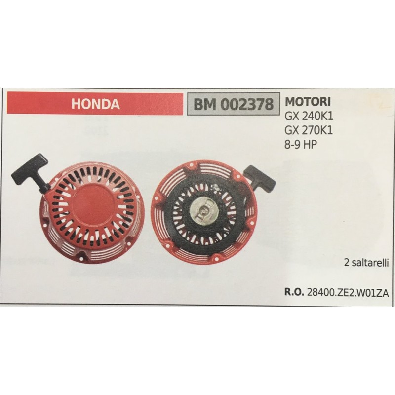 AVVIAMENTO COMPLETO BRUMAR HONDA MOTORI GX 240K1 GX 270K1 89 HP     2 saltarelli