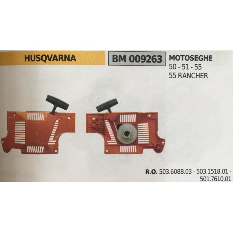 AVVIAMENTO COMPLETO BRUMAR HUSQVARNA MOTOSEGHE 50  51  55 55 RANCHER