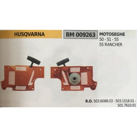 AVVIAMENTO COMPLETO BRUMAR HUSQVARNA MOTOSEGHE 50  51  55 55 RANCHER