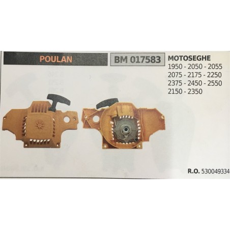 AVVIAMENTO COMPLETO BRUMAR POULAN MOTOSEGHE 1950  2050  2055 2075  2175  2250 2375  2450  2550 2150  2350