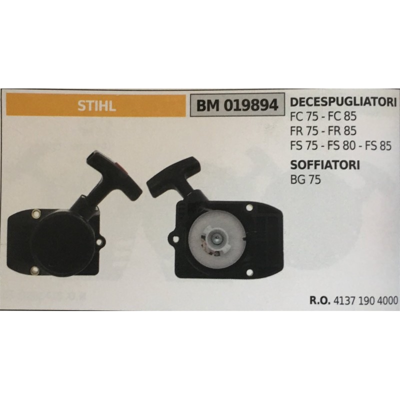 AVVIAMENTO COMPLETO BRUMAR STIHL DECESPUGLIATORI FC 75  FC 85 FR 75  FR 85 FS 75  FS 80  FS 85 SOFFIATORI BG 75