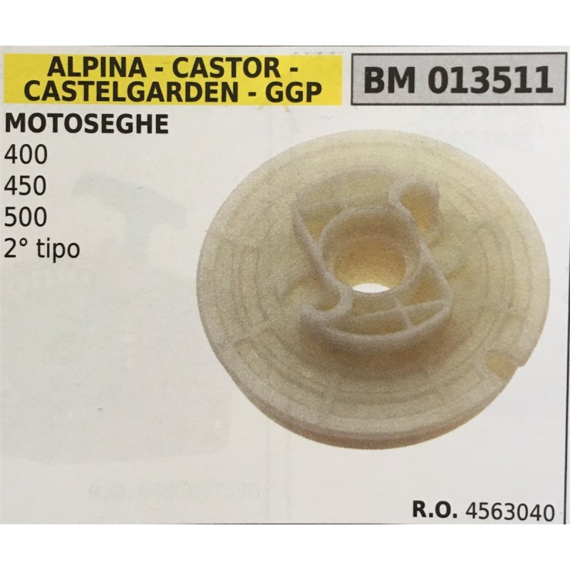PULEGGIA AVVIAMENTO BRUMAR ALPINA  CASTOR  CASTELGARDEN  GGP MOTOSEGHE 400 450 500 2° tipo