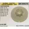 PULEGGIA AVVIAMENTO BRUMAR ALPINA  CASTOR  CASTELGARDEN  GGP MOTOSEGHE MINI 3540 MINI 330380 MINI 432438 EURO 3540 CX 354045 SI