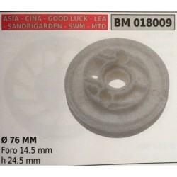 PULEGGIA AVVIAMENTO BRUMAR ASIA  CINA  GOOD LUCK  LEA  SANDRIGARDEN  SWM  MTD    Ø 76MM foro 145 mm h 245 mm