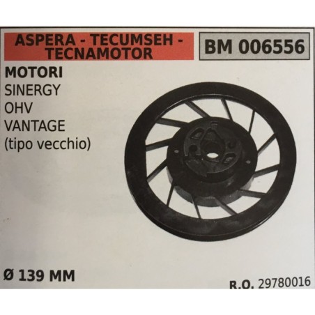 PULEGGIA AVVIAMENTO BRUMPULEGGIA AVVIAMENTO BRUMAR ASPERA  TECUMSEH  TECNAMOTOR MOTORI SINERGY OHV VANTAGE (tipo vecchio)    Ø