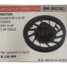 PULEGGIA AVVIAMENTO BRUMAR BRIGGS & STRATTON MOTORI QUANTUM 56 HP POWER OHV 6 HP 5 HP ORIZZ    Per saltarelli in nylon Ø 136 MM