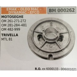 PULEGGIA AVVIAMENTO BRUMAR EMAK  OLEO MAC  DYNAMAC  EFCO MOTOSEGHE OM 261271272 OM 281284481 OM 482999 TRIVELLE MTL 81