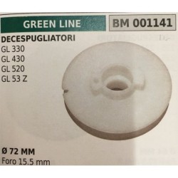 PULEGGIA AVVIAMENTO BRUMAR GREEN LINE DECESPUGLIATORI GL 330 GL 430 GL 520 GL 53 Z    Ø 72 MM foro 155 mm