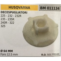 PULEGGIA AVVIAMENTO BRUMAR HUSQVARNA DECESPUGLIATORI 225  232  232R 235  235R 240R  322 325   Ø 64 MM foro 125 mm