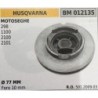 PULEGGIA AVVIAMENTO BRUMAR HUSQVARNA MOTOSEGHE 298 1100 2100 2101   Ø 77 MM foro 10 mm