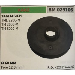 PULEGGIA AVVIAMENTO BRUMAR KAAZ TAGLIASIEPI TME 2200M TM 2600M TM 3200M    Ø 60 MM foro 123 mm