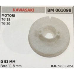 PULEGGIA AVVIAMENTO BRUMAR KAWASAKI MOTORI TG 18 TG 20    Ø 53 MM foro 118 mm