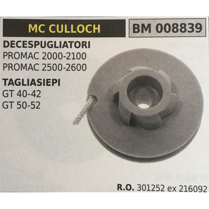 PULEGGIA AVVIAMENTO BRUMAR MC CULLOCH DECESPUGLIATORI PROMAC 20002100 PROMAC 25002600 TAGLIASIEPI GT 4042 GT 5052