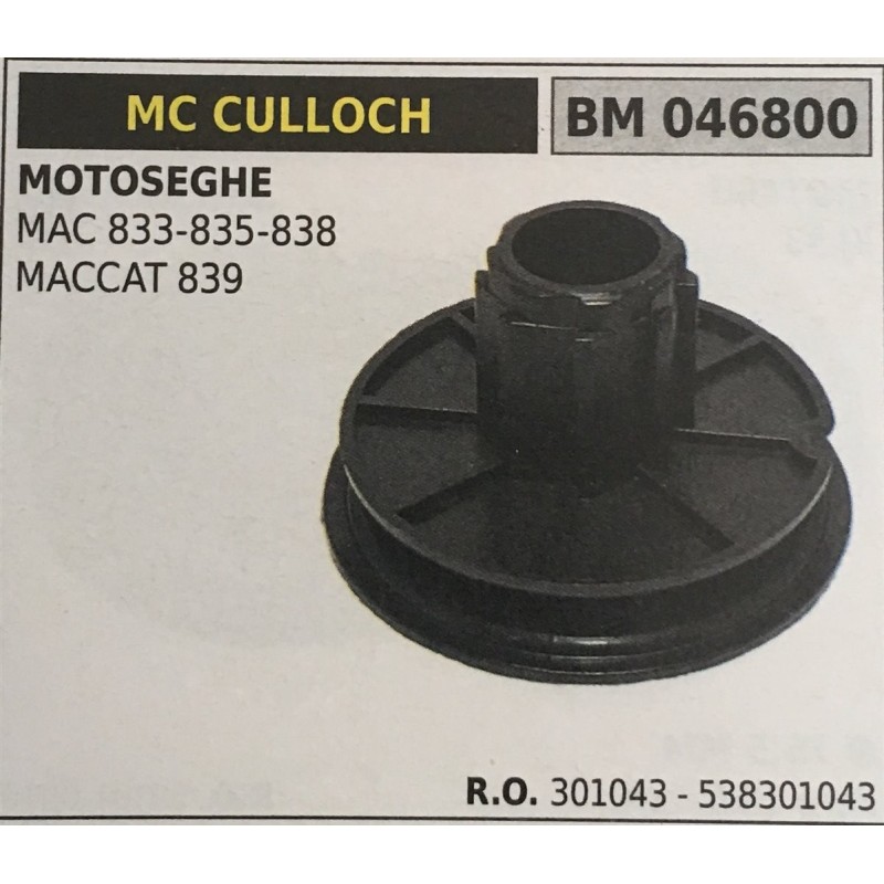 PULEGGIA AVVIAMENTO BRUMAR MC CULLOCH MOTOSEGHE MAC 833835838 MACCAT 839
