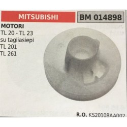 PULEGGIA AVVIAMENTO BRUMAR MITSUBISHI MOTORI TL 20  TL 23 su tagliasiepi TL 201 TL 261