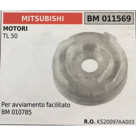 PULEGGIA AVVIAMENTO BRUMAR MITSUBISHI MOTORI TL 50    per avviamento facilitato BM 010785