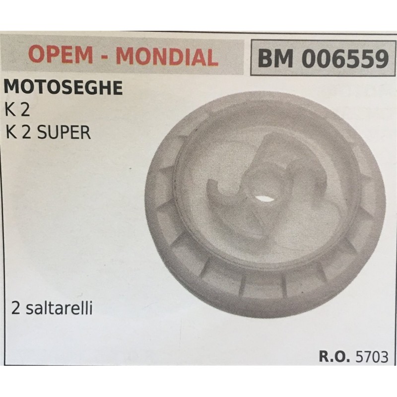 PULEGGIA AVVIAMENTO BRUMAR OPEM  MONDIAL MOTOSEGHE K 2 K 2 SUPER    2 saltarelli