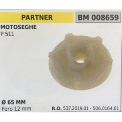 PULEGGIA AVVIAMENTO BRUMAR PARTNER MOTOSEGHE P 511    Ø 65 MM foro 12 mm