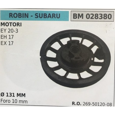 PULEGGIA AVVIAMENTO BRUMAR ROBIN  SUBARU MOTORI EY 203 EH 17 EX 17    Ø 131 MM foro 10 mm