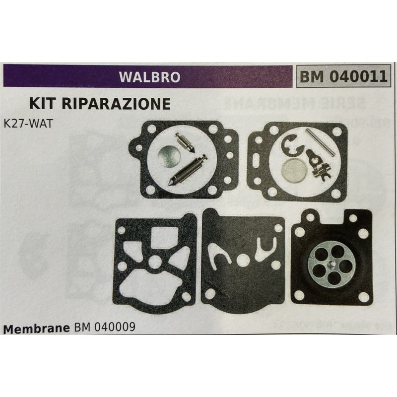 BRUMAR MEMBRANAKIT RIPARAZIONE WALBRO  KIT RIPARAZIONE K23WAT  MEMBRANE BM 040009