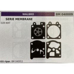BRUMAR MEMBRANAKIT RIPARAZIONE WALBRO  SERIE MEMBRANE D28WAT  Kit ripar BM 040011