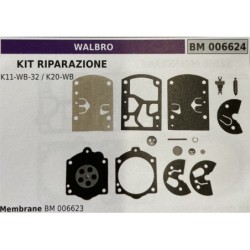 BRUMAR MEMBRANAKIT RIPARAZIONE WALBRO  KIT RIPARAZIONE K11WB32  K20WB  MEMBRANE BM 006623