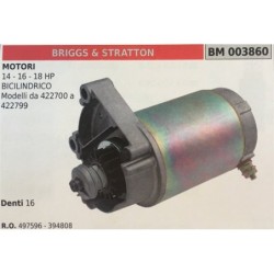 MOTORINO AVVIAMENTO BRUMAR BRIGGS & STRATTON MOTORI 14  16  18 HP BICILINDRICO modelli da 422700 a 422799   DENTI 16