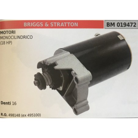 MOTORINO AVVIAMENTO BRUMAR BRIGGS & STRATTON MOTORI MONOCILINDRICO (18 HP)    DENTI 16