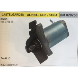 MOTORINO AVVIAMENTO BRUMAR CASTELGARDEN  ALPINA  GGP  STIGA RIDER VBE 0701 ES     DENTI 10