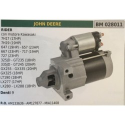 MOTORINO AVVIAMENTO BRUMAR JOHN DEERE RIDER con motore Kawasaki 7H17 (17HP) 7H19 (19HP) 647 (19HP)  657 (23HP) 667 (23HP)  717