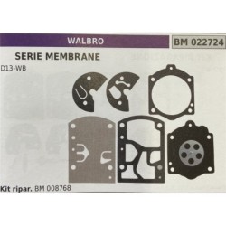 BRUMAR MEMBRANAKIT RIPARAZIONE WALBRO  SERIE MEMBRANE D13WB  Kit ripar BM 008768