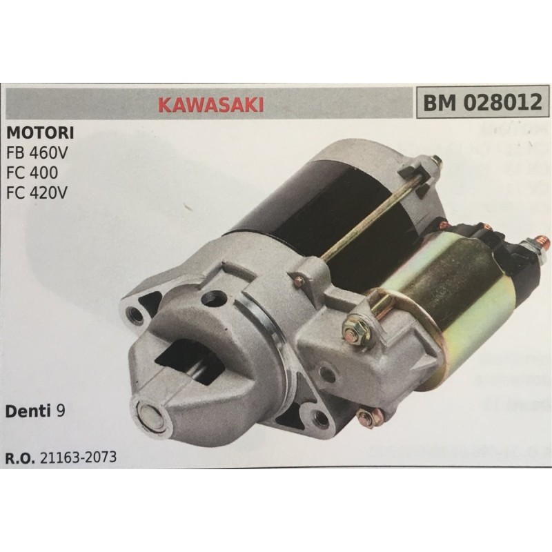MOTORINO AVVIAMENTO BRUMAR KAWASAKI MOTORI FB 460V FC 400 FC 420V    DENTI 9