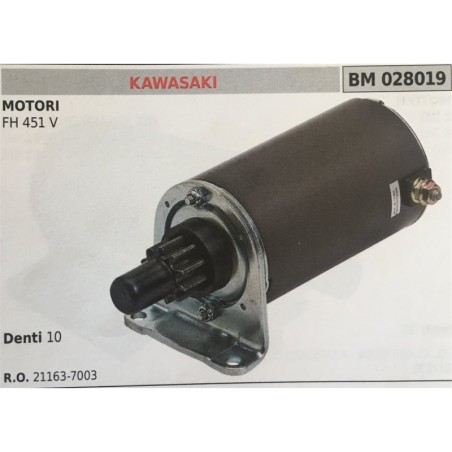 MOTORINO AVVIAMENTO BRUMAR KAWASAKI MOTORI FH 451 V    DENTI 10