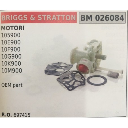 CARBURATORE A VASCHETTA BRUMAR BRIGGS&STRATTON MOTORI 105900 10E900 10F900 10G900 10K900 10M900    OEM part