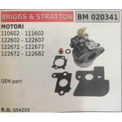 CARBURATORE A VASCHETTA BRUMAR BRIGGS&STRATTON MOTORI 110602  111602 122602  122607 122672  122677 122672  122682    OEM part