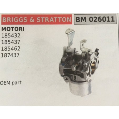 CARBURATORE A VASCHETTA BRUMAR BRIGGS&STRATTON MOTORI 185432 185437 185462 187437    OEM part