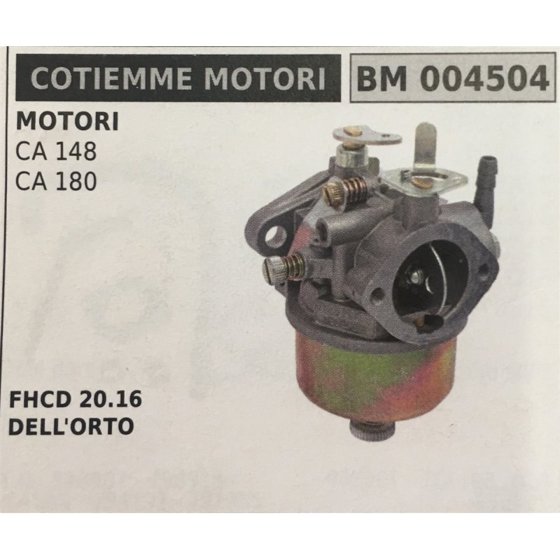CARBURATORE A VASCHETTA BRUMAR COTIEMME MOTORI MOTORI CA 148 CA 180    SHA 2016 DELL'ORTO