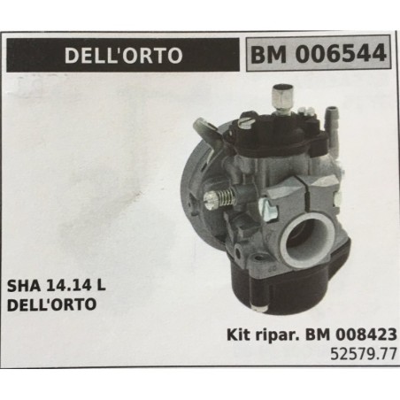 CARBURATORE A VASCHETTA BRUMAR DELL'ORTO    SHA 1414 L DELL'ORTO Kit ripar BM 008423
