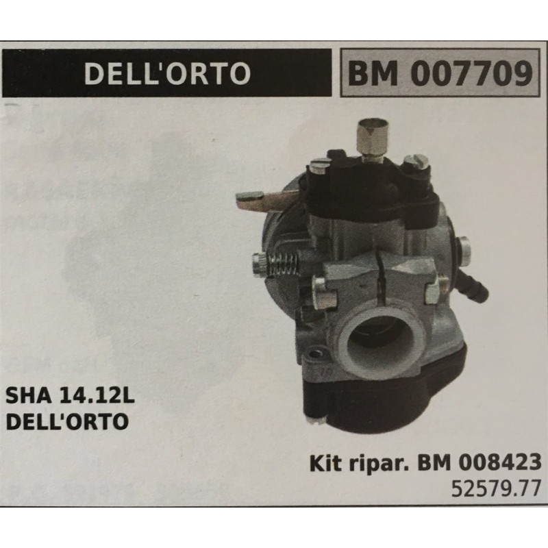CARBURATORE A VASCHETTA BRUMAR DELL'ORTO    SHA 1412L DELL'ORTO Kit ripar BM 008423