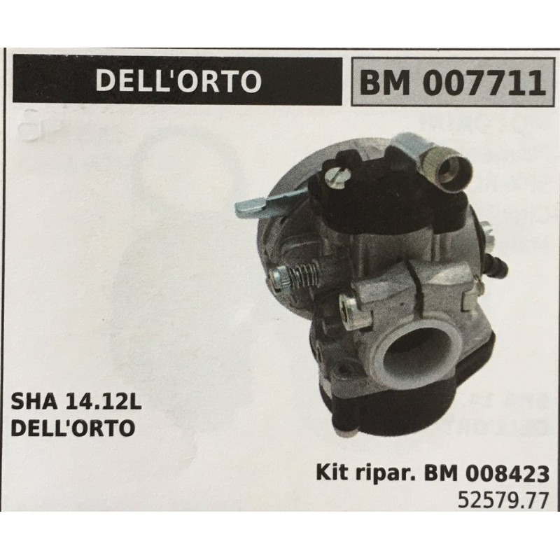 CARBURATORE A VASCHETTA BRUMAR DELL'ORTO    SHA 1412L DELL'ORTO Kit ripar BM 008423