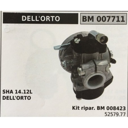 CARBURATORE A VASCHETTA BRUMAR DELL'ORTO    SHA 1412L DELL'ORTO Kit ripar BM 008423