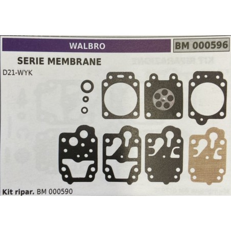 BRUMAR MEMBRANAKIT RIPARAZIONE WALBRO  SERIE MEMBRANE D21WYK  Kit ripar BM 000590