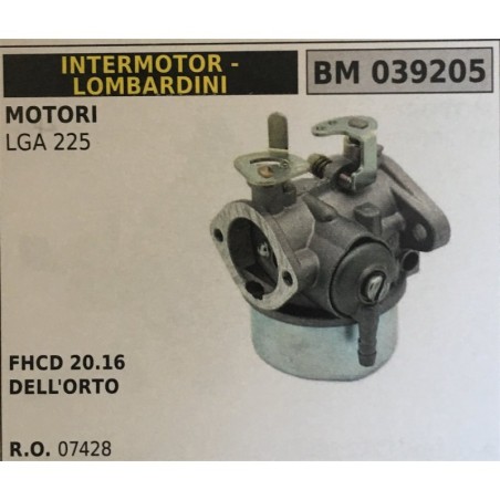 CARBURATORE A VASCHETTA BRUMAR INTERMOTOR  LOMBARDINI MOTORI LGA 225    FHCD 2016 DELL'ORTO