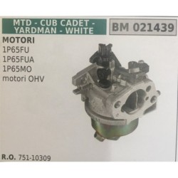 CARBURATORE A VASCHETTA BRUMAR MTD  CUB CADET  YARDMAN  WHITE MOTORI  1P65FU 1P65FUA 1P65MO motori OHV