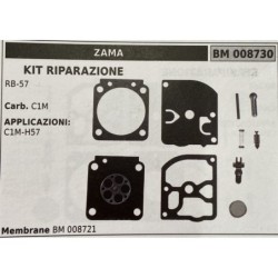 BRUMAR MEMBRANAKIT RIPARAZIONE ZAMA  KIT RIPARAZIONE RB57  Carb C1M  APPLICAZIONI: C1MH57  Membrane BM 008721