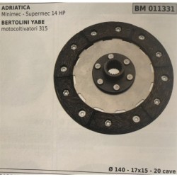 FRIZIONE AGRICOLA COMPLETA BRUMAR ADRIATICA Minimec  Supermec 14 HP BERTOLINI YABE motocoltivatori 315    Ø 140  17X15  20 cave