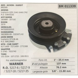 FRIZIONE ELETTROMAGNETICA BRUMAR WARNER AGS  AXXON  KARSIT 892595 ARIENS trattorini EZR 154016481742 RO 03643100 AYP ROPER 1608