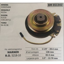 FRIZIONE ELETTROMAGNETICA BRUMAR WARNER ARIENS  019225400 GRAVELY 92254 DIXON 61516 539128711 TORO 946136    foro int 118""  28