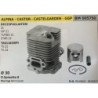 CILINDRO COMPLETO DI PISTONE E SEGMENTI BRUMAR  ALPINA  CASTOR  CASTELGARDEN  GGP DECESPUGLIATORI 21 VIP 21 TURBO 21 STAR 22 TA