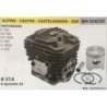 CILINDRO COMPLETO DI PISTONE E SEGMENTI BRUMAR  ALPINA  CASTOR  CASTELGARDEN  GGP MOTOSEGHE P 352 SP 350 SP 350Q A 350 A 350Q X
